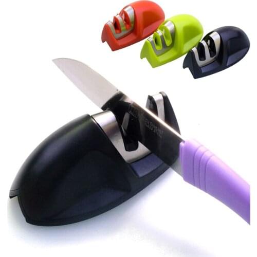 Kitchen Knife Sharpener Tungsten Steel And Ceramic Knives Sharpening stone Grindstone Household Whetstone Grinder Anti-slip Base