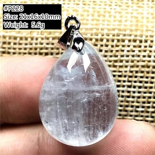Top Natural Blue Aquamarine Necklace Pendant Jewelry For Women Man Crystal Silver Water Drop Oval Beads Water Drop Stone AAAAA