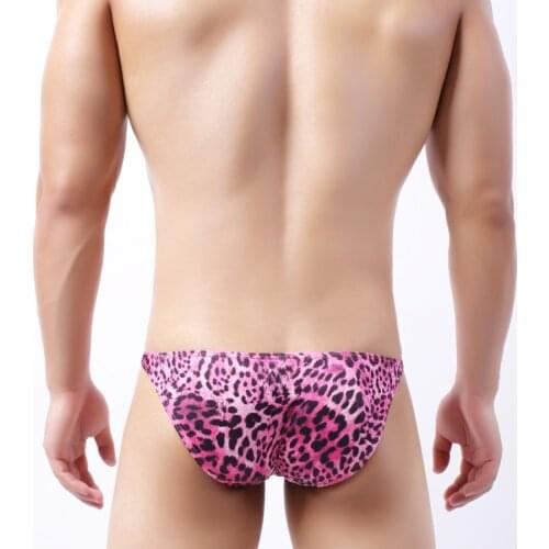 Sexy Underwear Men Briefs Cuecas Men Bikini Slip Homme Man Underpants Brief Men Pouch Gay Fashion leopard print HT033-1