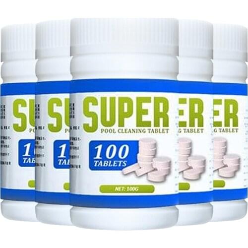 1 Bottle Swimming Pool Cleaning Multi Use Effervescent Chlorine Tablets Swimming Pool Water Purifier Swimming Pond Cleaner