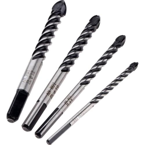 1Pc 6mm/8mm/10mm/12mm Glass Ceramic Tile Plastic Wood Drill Bits Porcelain Spear Head Marble Wall Triangle Core Drilling Tools