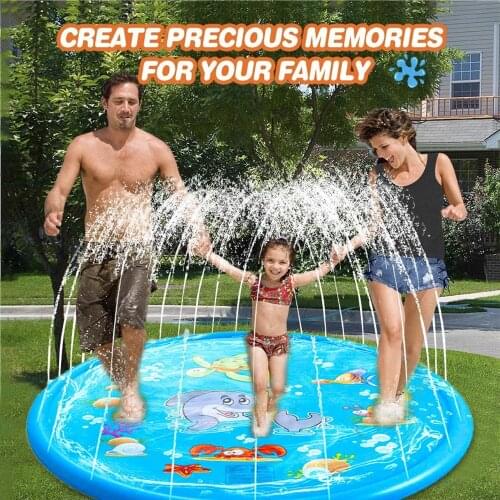 100 cm Inflatable Spray Water Cushion Summer Kids Play Water Mat Lawn Games Pad Sprinkler Play Toys Outdoor Tub Swiming Pool Toy