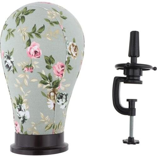 21'-24' Canvas Cork Block Head Wigs Making Styling Mannequin Display w/Stand