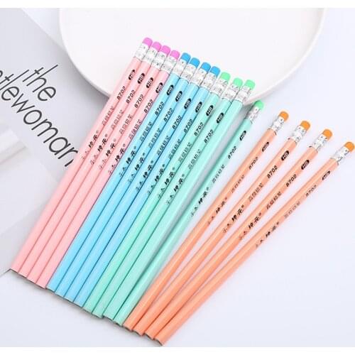 3 Piece Macaron Color HB Stationery School Office Supplies Student Gift Prize Creative Kawaii Pencil