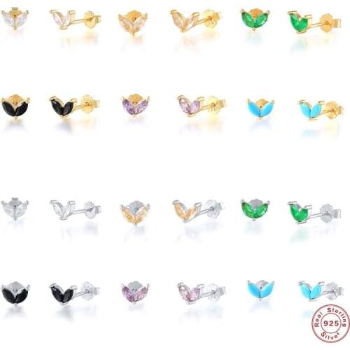 925 Sterling Silver Fine Earring Minimalist Bling CZ Mini Stud Earrings For Ladies Women Girls Unisex Birthday Gift Brincos