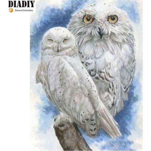 DIY Diamond Embroidery Cross Stitch Mosaic diamond painting owl animal Full Square Rhinestone Home decor gift