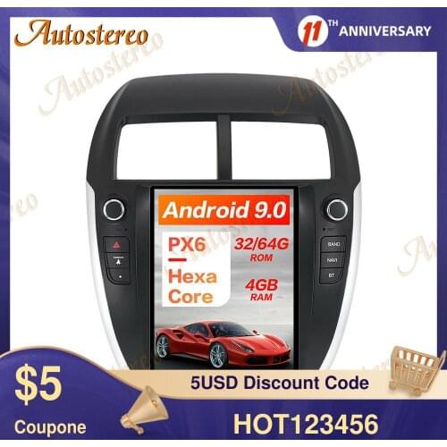 Android 9.0 PX6 Car GPS Navigation For MITSUBISHI ASX RVR Outlander Stereo Head Unit Multimedia Player Auto Radio Tape Recorder