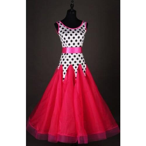 Sleeveless waltz dance costumes ballroom dance competition dresses custom Size tango waltz standard ballroom dress