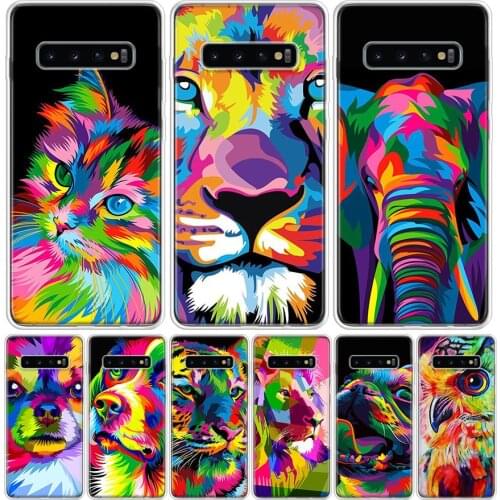 Colorful Animals Phone Case for Samsung Galaxy S10 S20 Ultra Note 10 9 8 S9 S8 S7 J4 J6 J8 Plus Lite + Popular Cover Capa Shell