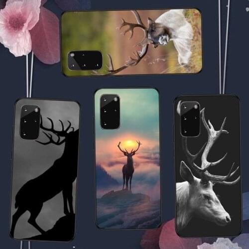 Stag Bull Moose Reindeer Deer Phone Case For Samsung A50 A51 A71 A20E A20S S10 S20 S21 S30 Plus ultra 5G M11