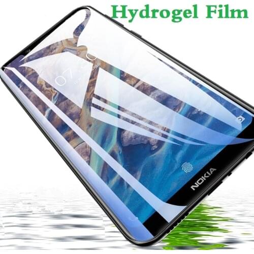 For Nokia 8.1 Hydrogel Film for Nokia 8.1 X7 HD Film 9H Full Glue Full Cover Screen Protector for Nokia 8.1 Not Glass