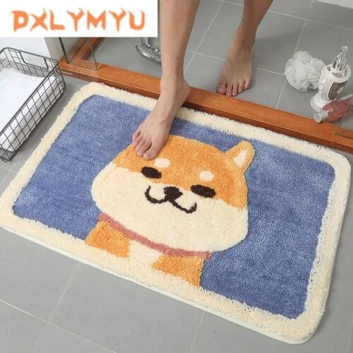 Hot Sale Dog Printed Doormat Kitchen Carpet Floor Mat Anti-slip Door Mat Water Absorption Carpet Toilet Rug Porch Doormat