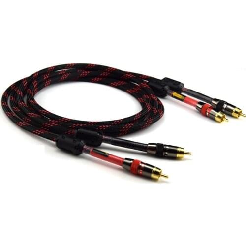 2020 New Quality Hifi 4N OFC 2RCA Cable Hi-end Male to Male DVD Player Amplifier Interconnect Audio RCA Cable