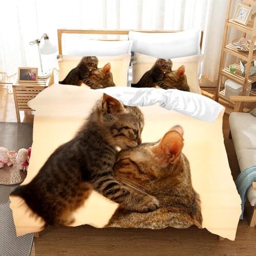 Cats Lovers' Favorite Bedding Set Animal Duvet Cover Sets Comforter Bed Linen Twin Queen King Single Size Dropship