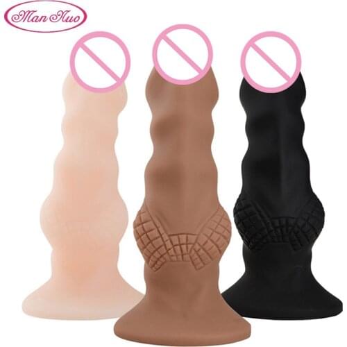 ManNuo Abstract Dildos for Women Big Dick Strapon Adult Sex Toys with Suction Cup Soft Silicone Penis Masturbator Anal Dildo