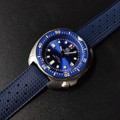 SD1970 Steeldive Brand Tropic Strap 44MM Stainless Steel Case Sapphire Glass Men NH35 Dive Watch with Ceramic Bezel