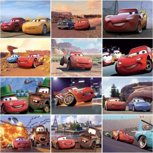 DIY Diamond Painting Disney Lightning McQueen Cars Series Cross Stitch Kits Full Drill Diamond Embroidery Mosaic Home Decoration