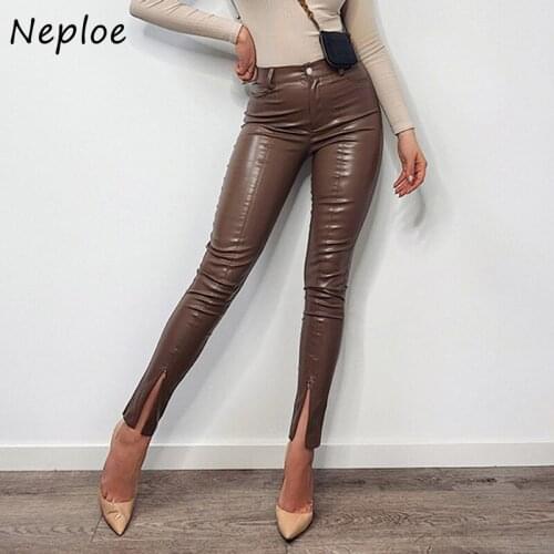 Женские кожаные брюки Neploe China At AliExpress