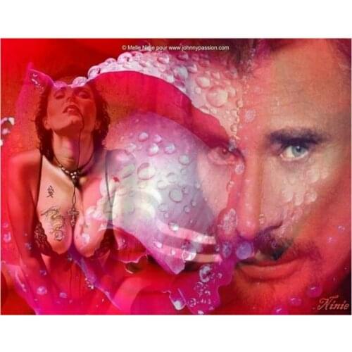 New 5d diamond painting johnny hallyday full square diamond embroidery 3d round French singer diamond mosaic decoration