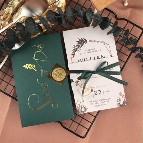 Single-page Type Line Pattern Wedding Invitations Personalized Customized Inviting Card For Wedding Party Casamento Party Supply