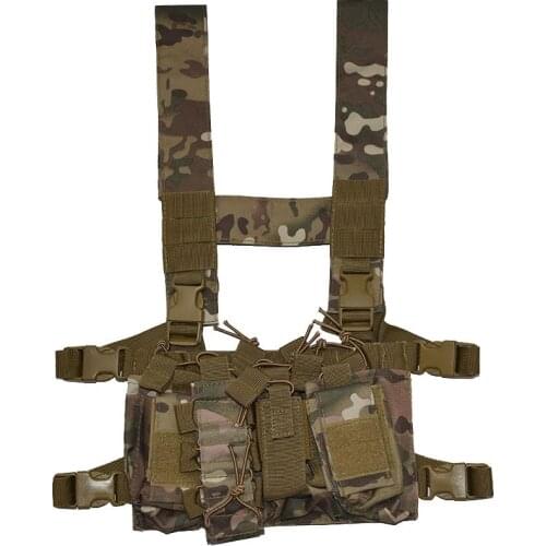 PHECDA TACTICAL GEAR light-weight tactical chest rig multi-function D3 paintball vest quick release war game chest rig