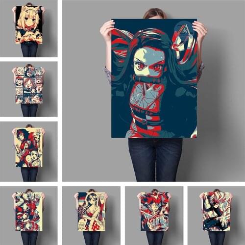 Japanese Demon Slayer Anime Poster Character Picture Canvas Print Cuadros Wall Art Modern Decoration Mural Room Decor Frameless