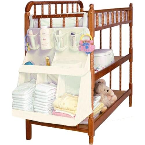 Newborn Baby Crib Bed Hanging Bag Inafnt Bedside Nappy Diapers Organizer Bag Portable Children Bedding Cloth Storage Rack Cradle