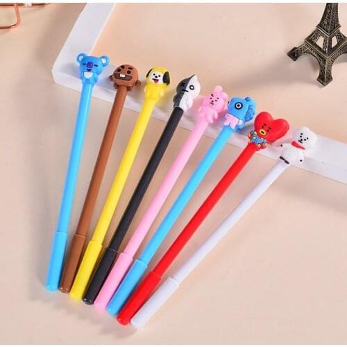 40 Pce Cartoon Dog Stationery Pen Gel Ink Gift Student Office Supplies Pen Kawaii Test Cute Kawaii Pen Stationery Animal Pen