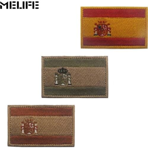 Souvenir 3D Embroidery Patch Spain Flag Military Tactics Special Forces Badge Outdoor Sports Patch