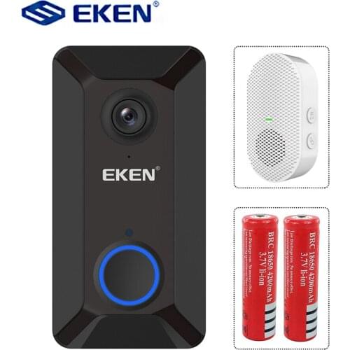 EKEN V6 WIFI Smart Doorbell 720P with Chime Video Visual Intercom Cloud Storage Wireless Home Security Camera wholesale Lots