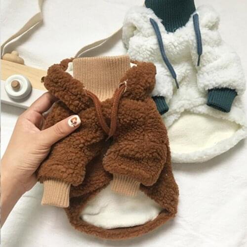 Thicken Warm Dog Outfit Winter Dog Clothes Jumpsuit Coat Jacket Puppy Costume Yorkshire Pomeranian Poodle Bichon Pet Clothing