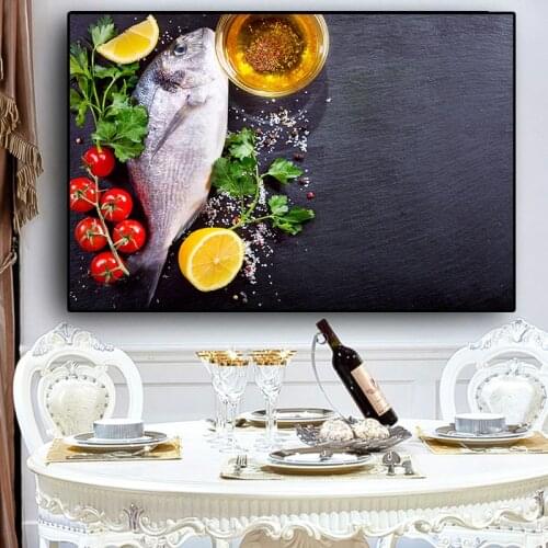 Grains Spices Spoon Peppers Kitchen Canvas Painting Cuadros Scandinavian Posters and Print Wall Art Food Picture Living Room