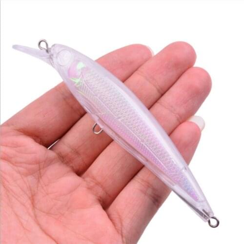 10pcs Free Shipping #3 Summer Discolor Minnow Unpainted Blank Fishing Bionic Hard Plastic Fake Bait Lure 11cm 11.7g GDLEGEND