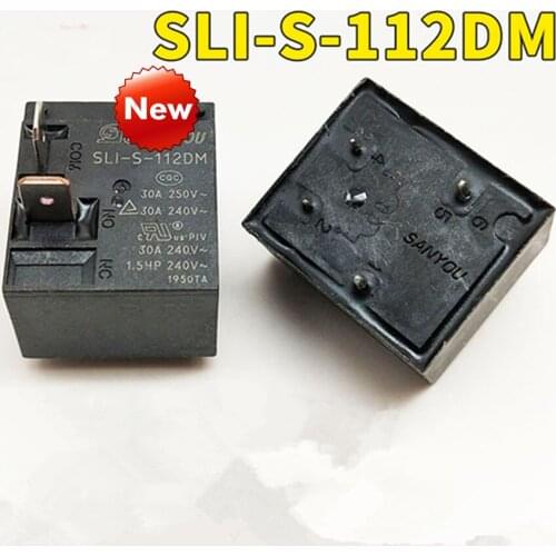 10pcs/lot New Original relay SLI-S-112DM 12VDC 30A 250VA Refrigerator air conditioner water heater relay