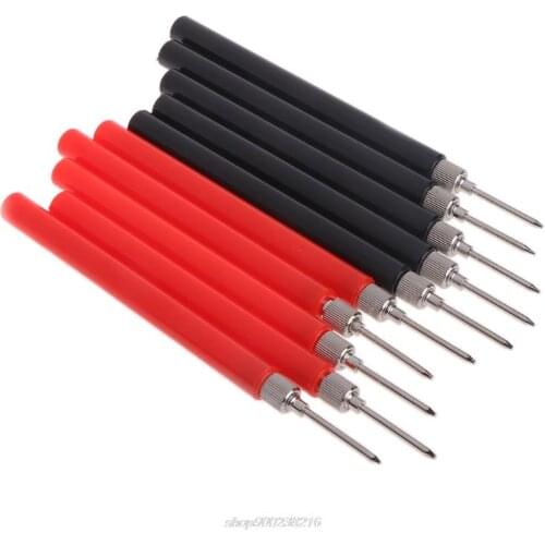 10pc Test Probe Tip Insulated Hook Wire Connector Lead Pin for Multimeter JY19 21 Dropshipping
