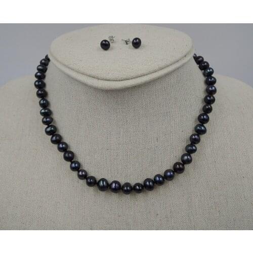 100% NATURE FRESHWATER PEARL SET NECKLACE with 925 hook