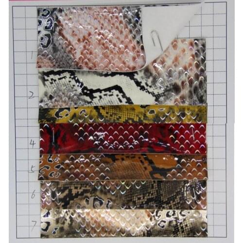 2015 latest popular hot silver snake grain leather fabric mirror smooth surface PU leather material
