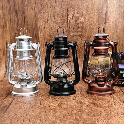 25cm Metal Camping light Portable Lighting Kerosene Lamp Retro Style Outdoor Camping Tent Lamp Household Emergency Lamp
