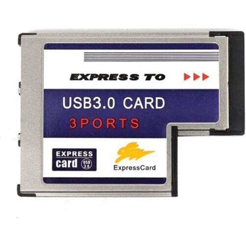 3 Port Hidden Inside USB 3.0 To Express Card 54mm Adapter Converter Chipset FL1100