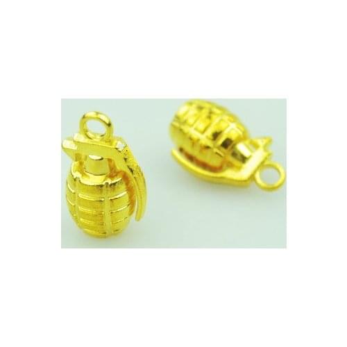 5pcs/lot Fashion gold color Alloy Grenades Charms Fit Pendants & Necklace Jewelry Findings DIY Handcraft 22*14mm 4122A