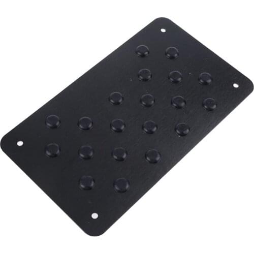 New Black Aluminum Car Floor Mat Patch Non-slip Heel Plate Footrest Carpet Pedal Pad Car Mat Anti-skid