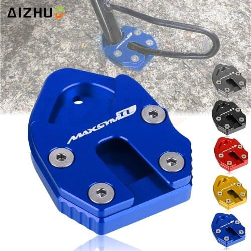 Motorcycle CNC Foot Side Stands Extension Pad Support Plate Enlarge Stand Kickstand FOR SYM MAXSYM TL 500 TL500 2019 2020 2021