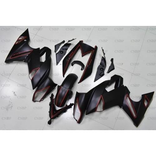 EX 650 2009 - 2011 Abs Fairing for Kawasaki ER-6F 2011 Fairings ER-6F 2009 Matter Black Red Line Body Kits