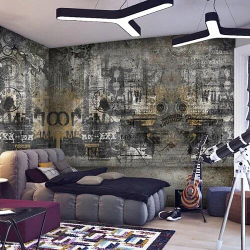 European Retro Style Old Wall Graffiti Photo Mural Wall Paper For Living Room Bedroom Restaurant Decor Custom Size 3D Wallpaper