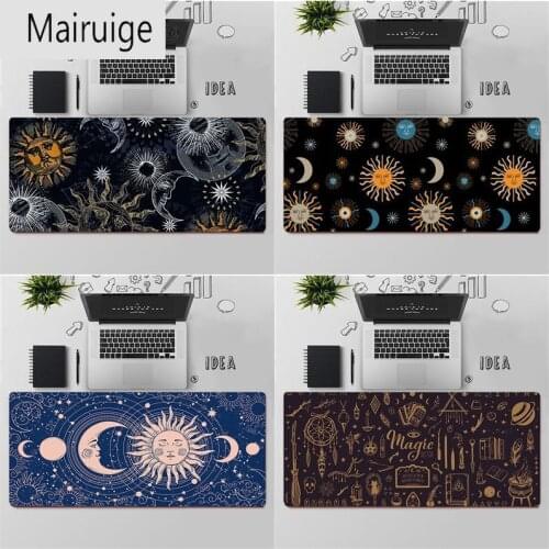 Laptop gaming mouse pad high quality witch moon tarot gaming accessories desk mat natural rubber xxl