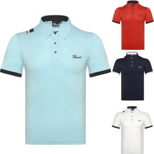 Summer Golf Apparel Golf mens quick dry bead ground short sleeve breathable outdoor sports wear