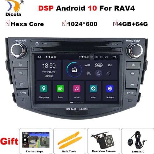 PX6 DSP Hera Core 4G+64G IPS Android 10 car dvd multimedia player 7'' 2 Din Car Radio GPS Navi for Toyota RAV4 Rav 4 2007-2011