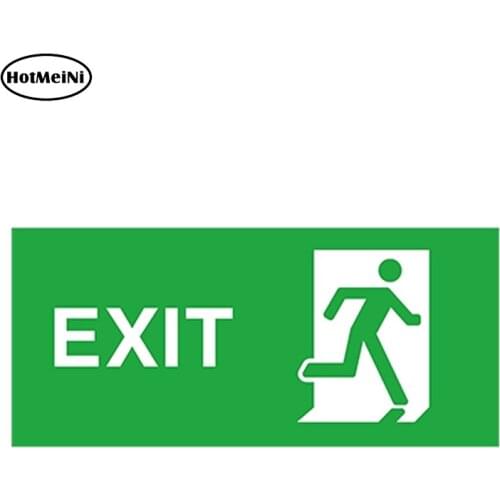 HotMeiNi 13cm x 5.9cm EXIT Warning Decal Vinyl Car Sticker Decal for Door Stairs Home Garage Bumper Waterproof Accessories