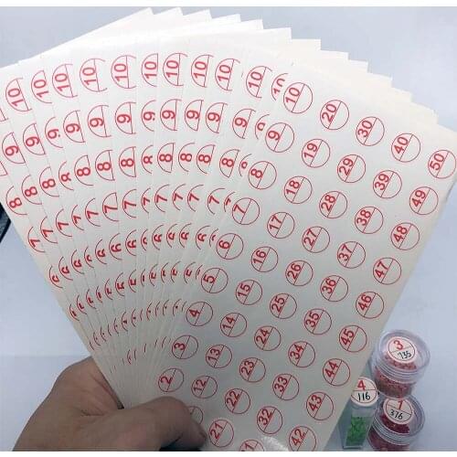 Oneroom 5/10/15 Sheets Diamond Classification Storage Distinguish Label Stickers Diamond Painting accessories Tool box