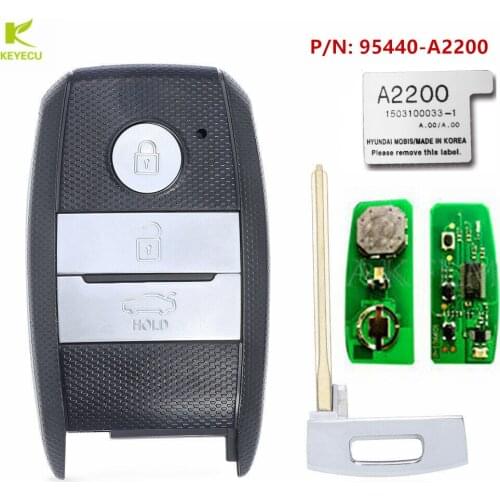 KEYECU KEYECU OEM Genuine Smart Remote Key 3 Button 433.92MHz FSK for Kia Ceed 2015-2018 P/N: 95440-A2200